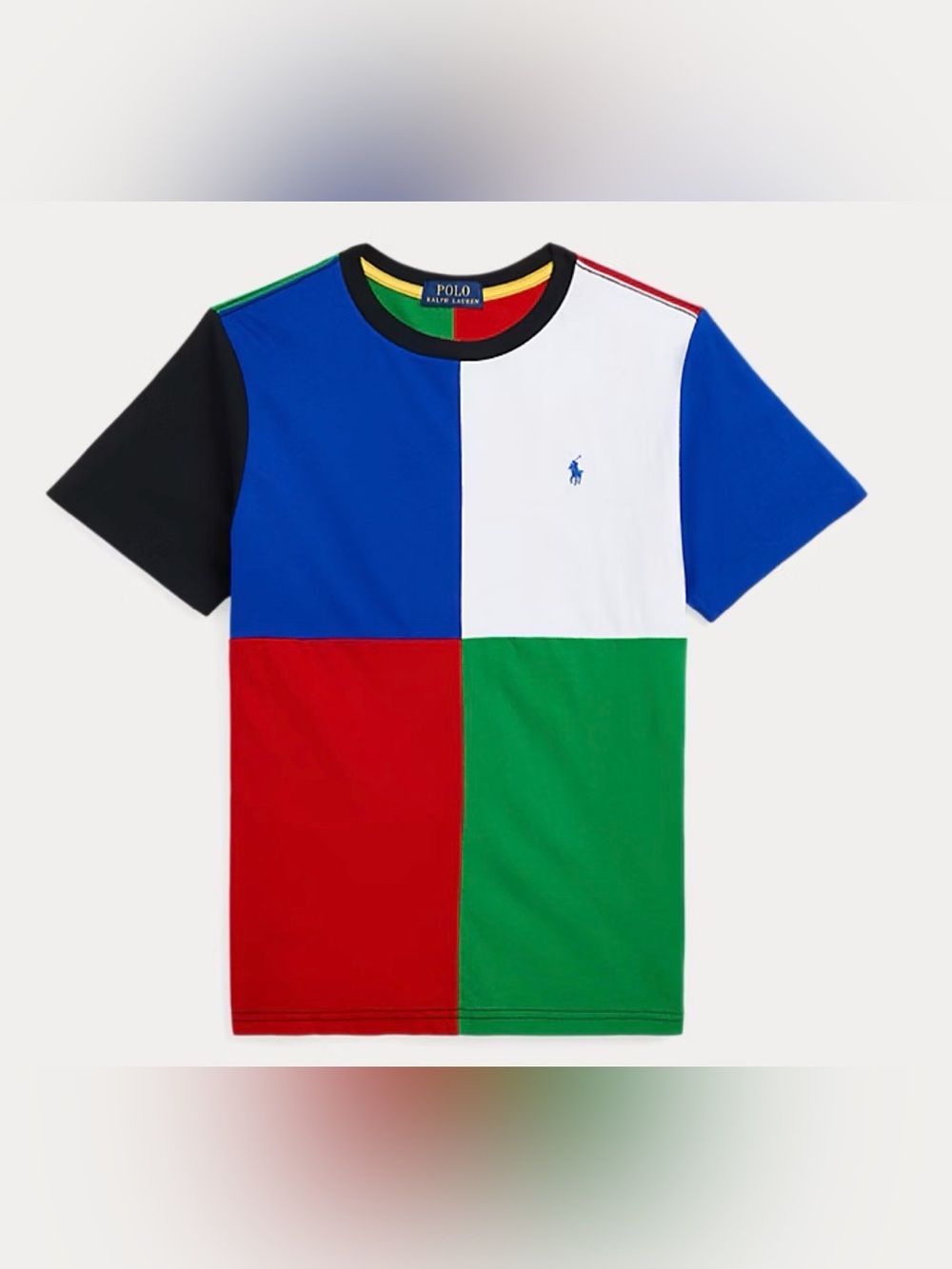 Polo by Ralph Lauren Kids Colorblock Crewneck Cotton Jersey Tee M